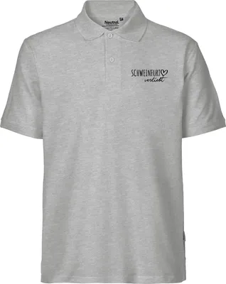 Produktbild von Huuraa Herren Polo Shirt Schweinfurt verliebt XL Sport Grey Bio Baumwolle Fairtrade Poloshirt Geschenkidee