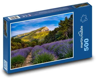Obrázok produktu pre Puzzle 500 Levanduľové pole pri lese - martinpuzzle