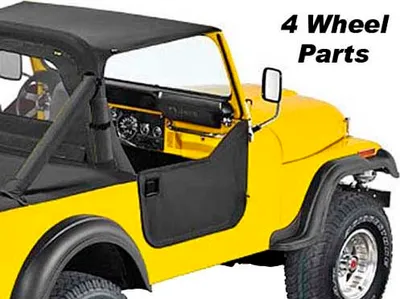 Produktbild von Halbtüren Set schwarz Black Crush Stofftüren Jeep CJ7 76-80 Bestop