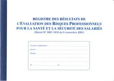 Produktbild von ELVE Registre "Evaluation des risques professionnels"