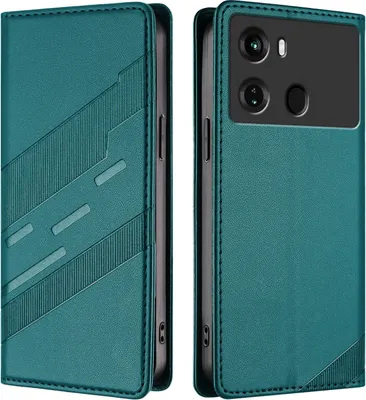 Image de Etui pour itel P40, étui portefeuille en cuirPolyuréthaneavec fente pour cartes et fonction stand Grün