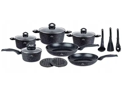 Produktbild von 15-Teiliges Marmorbeschichtet Kochtopfset Topfset Geshirrset Zilner  Zl-8546