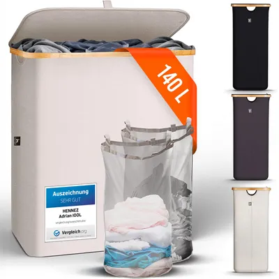 Produktbild von HENNEZ 15908, Badezimmer-Organizer, Beige, Bambus, 140 kg, Deutschland