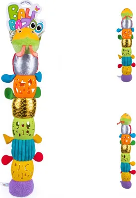 Produktbild von Bali Bazoo Stoffspielzeug Raupe 80208 Rassel 55 cm lang 8 verschiedene Elemente bunt