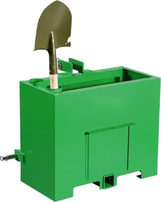 Produktbild von Traktor Ballastbox 3-Punkt Kategorie 1 - Schnellhaken-Hitch Gegengewicht Grün - Quick Tach Anhänger für Traktor