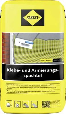 Produktbild von SAKRET Klebe- und Armierungsspachtel 25 kg Sack grau