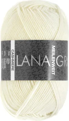 Produktbild von Lana Grossa - Meilenweit 4-fach 50g Cashmere 0001 weiß