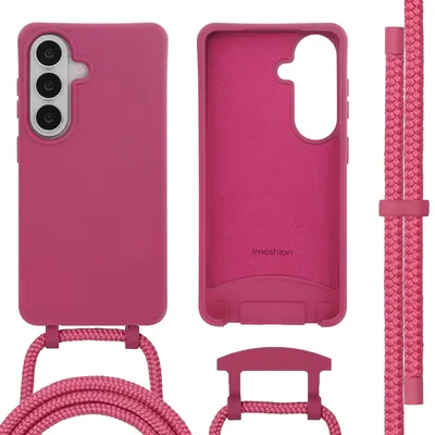 Immagine prodotto di Cover posteriore colorata imoshion con cordino rimovibile e MagSafe per Samsung Galaxy S26 - Lampone