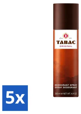 Obrázok produktu pre 5 ks spreju Tabac Original, antiperspirant, 200 ml - výhodná balenka - 5 kusov