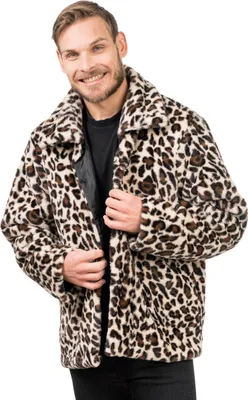 Produktbild von Trendiger Leopardenmantel Kunstpelz Erwachsene - XL (190 cm)