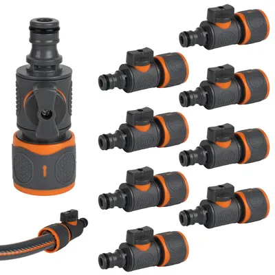 Productafbeelding van Slangkoppeling met regelventiel, 8 stuks, 1/2 inch, voor tuinslangen