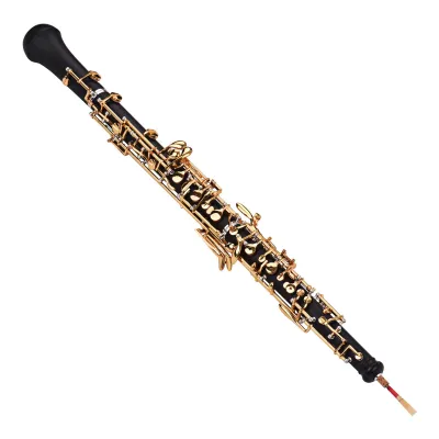 Produktbild von Professionelle Oboe, halbautomatischer Stil in C-Tonart, Holzblasinstrument mit rein vergoldeten Tasten