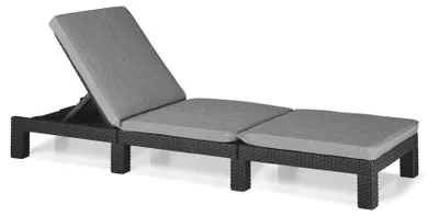 Immagine prodotto di Lettino Prendisole da Giardino 195x65x25,5 cm con Cuscino in Resina Keter Daytona Antracite
