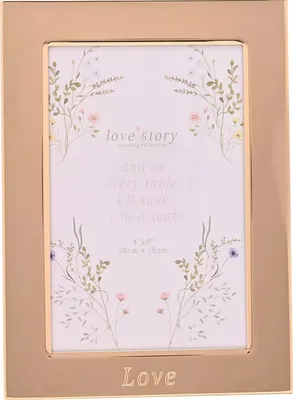Produktbild von Celebrations - "Love Story" Wildblume Bilderrahmen WD3657 (Einheitsgröße) (Gold)