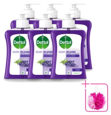 Productafbeelding van 6 x Dettol handzeep - Lavendel - 250 ml - Voordeelverpakking - 6 stuks