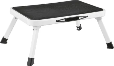 Produktbild von HI Klapptritt 38x26x17,5cm Stahl/Kunststoff schwarz/weiß