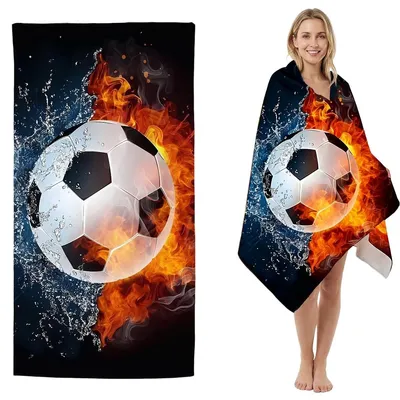 Productafbeelding van Voetbal Microvezel Handdoek Sneldrogend voor Strand en Fitness
