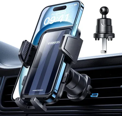 Produktbild von Kfz-Handyhalterung, flexibel drehbar, für Lüftungsgitter, universelle Smartphone-Halterung
