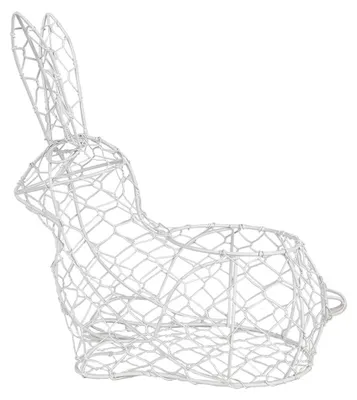 Immagine prodotto di Clayre & Eef Cestino per uova di coniglio 30 cm in metallo bianco
