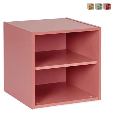 Produktbild von Würfel-Wandregal mit Trennwand 35x35x35 Composite Pro YES - Rot