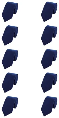 Produktbild von Fabio Farini - 10 Stück Schlips in verschiedenen Breiten Blau