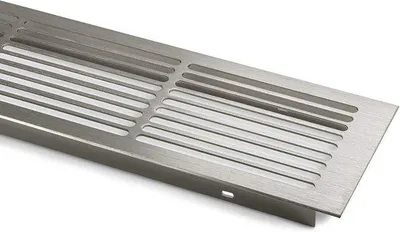 Productafbeelding van Ventilatierooster Sleufperforatie 500 x 86 mm Aluminium met RVS-look