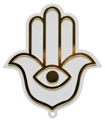 Produktbild von Dekorative Hand in Weiß und Gold 9,7 × 11,3 × 0,5 cm