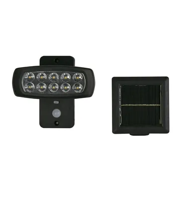 Produktbild von Moderne Solar Polycarbonat Schwarz Led Wandleuchte 2,5W 3000K