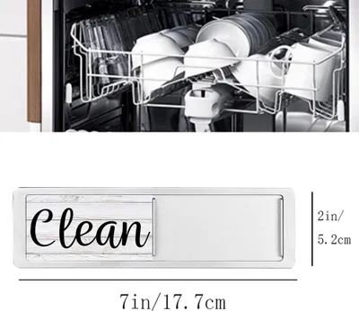 Obrázek produktu pro INF Indikátor Čisté/Špinavé Nádobí, Samolepka na Myčku, Značka na Myčku stříbrný