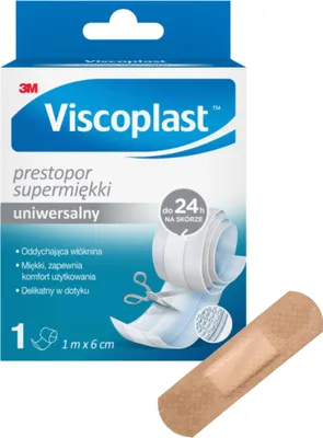 Zdjęcie produktu dla 3m Viscoplast Prestopor Supermiękki Plaster 1m X 6cm