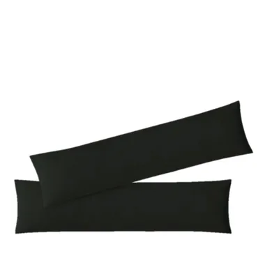 Produktbild von Famanu Jersey-Kissenbezug Set von 2 - Schwarz, 40 x 145 cm