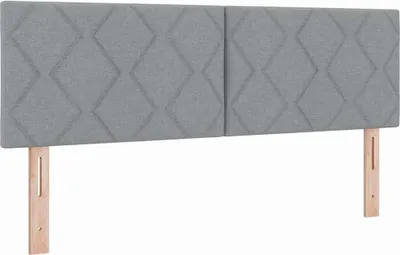 Zdjęcie produktu dla vidaXL Zagłówek jasnoszary 160 cm tkanina
