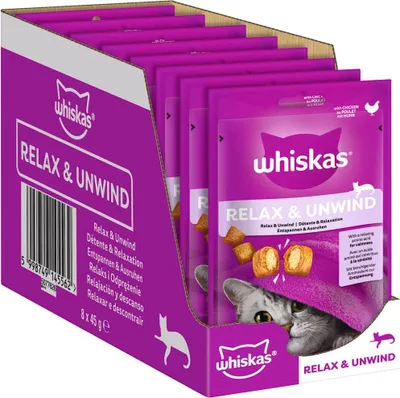 Produktbild von WHISKAS® Relax & Unwind mit Huhn 8 x 45g