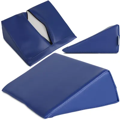 Obrázek produktu pro Polohovací klín Habys, pro masáže a terapii | polohovací polštář, polohovací materiál | fyzioterapie, ortopedie | 20x25x10cm | námořnická modř