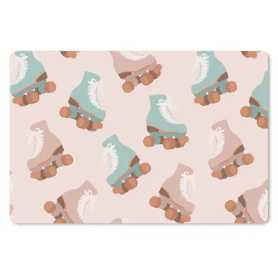 Obrázek produktu pro Podložka pod myš - Léto - Kolečkové brusle - růžové - 60x40cm - Podložka pod myš