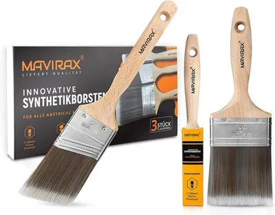 Produktbild von Famanu Pinselset 3-teilig - Lack-, Lasur- und Flachpinsel