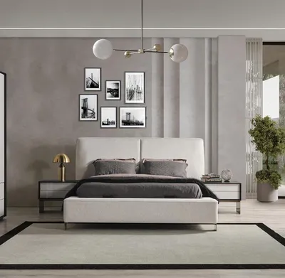Produktbild von s Schlafzimmer Set Designer Doppelbett 2x Nachttische Stilvoll