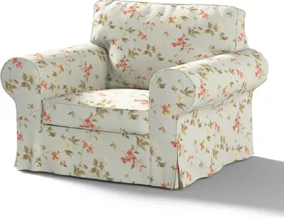 Produktbild von Dekoria Bezug für Ektorp Sessel, blau-rosa, Sesselhusse für Ektorp Sessel