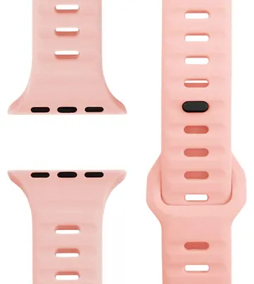 Produktbild von Motion Armband für Apple Watch SE/10/9/8/7/6/5/4/3/2/1, Soft Silikon Sportarmband, 38/40/41/42mm - Zartrosa
