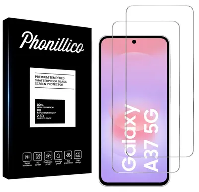 Produktbild von Hartglas für Samsung Galaxy A37 [2 Stück] Displayschutzfolie Screen Protector Film Anti-Kratzer Glas Resistant Phonillico®