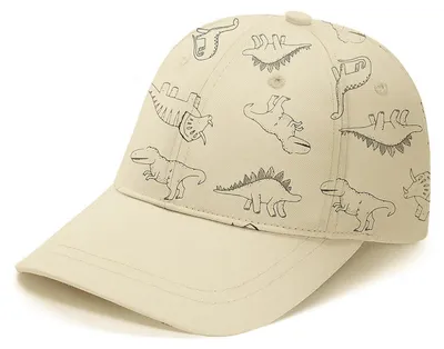 Obrázek produktu pro Dětská baseballová čepice s UV ochranou, motiv dinosaura, pro chlapce i dívky, bílá, velikost L