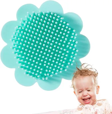 Productafbeelding van Siliconen hoofdhuidborstel voor baby's, babybadborstel