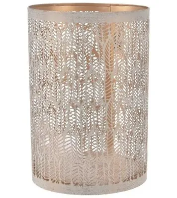 Produktbild von INDECOR Blatt-Kerzenleuchter 12 x 12 x 18 cm, Metall, beige/gold X13717