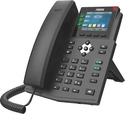 Obrázok produktu pre Fanvil X3U, IP telefón, Čierna, Káblový handset, Stôl / stena, In-band (v prenosovom kanáli), Mimopásmové, Informácie o SIP, 6 riadky