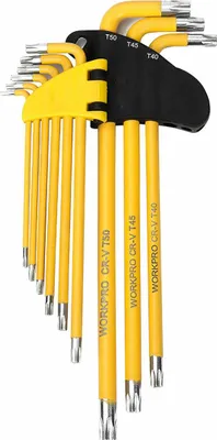 Produktbild von WORKPRO Torx-Schlüsselsatz lang 9-teilig