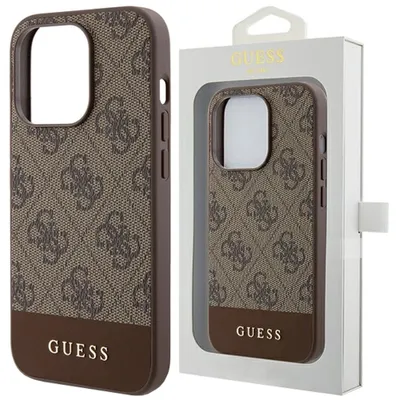 Obrázek produktu pro Pouzdro Guess 4G Stripe Collection pro iPhone 15 Pro, hnědé