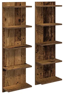 Immagine prodotto di vidaXL Mensole da parete, 2 pezzi, legno massello riciclato, 30 x 15 x 100 cm, materiale in legno