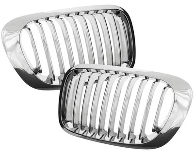 Kühlergrill Sport Grill Gitter in CHROM für BMW 3 E46 ab 1999-2004 COUPE CABRIO – Produktansicht