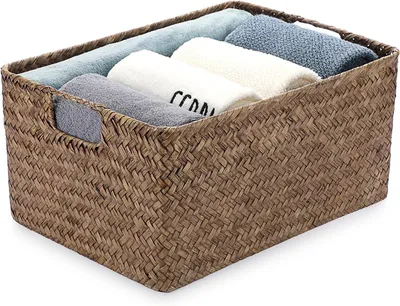 Produktbild von Aufbewahrungskorb groß, Seegras, rechteckig, für Badezimmer