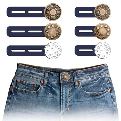 6 Hosenbundverlängerungsknöpfe, verstellbar, für Hosen